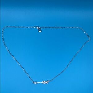 New White Gold Plated Arrow Necklace